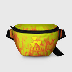 Поясная сумка Stalker yellow flame, цвет: 3D-принт