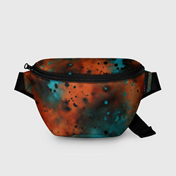 Поясная сумка Акварельные брызги в оранжевом, цвет: 3D-принт