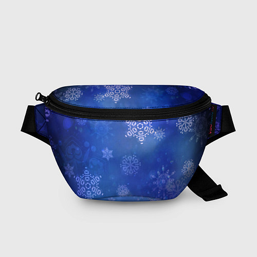 Поясная сумка Декоративные снежинки на фиолетовом / 3D-принт – фото 1