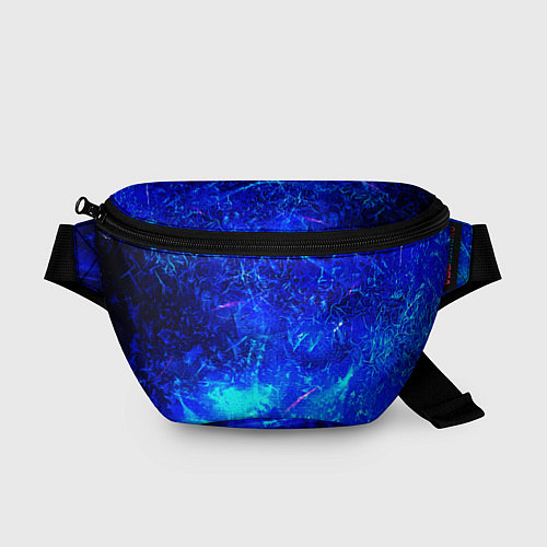 Поясная сумка Синий лёд и снежинки / 3D-принт – фото 1