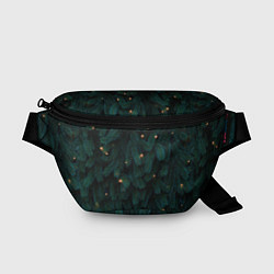 Поясная сумка Ёлка и гирлянды, цвет: 3D-принт