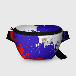 Поясная сумка Российский герб на триколоре, цвет: 3D-принт