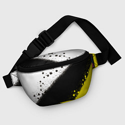 Поясная сумка Брызги желто-черных красок, цвет: 3D-принт — фото 2