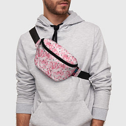 Поясная сумка Стая розовых фламинго, цвет: 3D-принт — фото 2