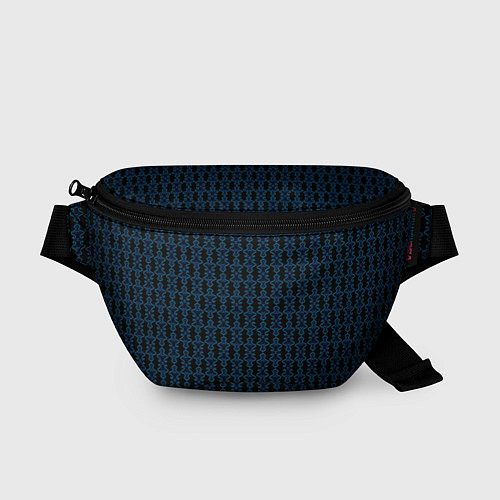 Поясная сумка Узоры чёрно-синий паттерн / 3D-принт – фото 1