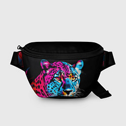 Поясная сумка Леопард в неоновых цветах, цвет: 3D-принт