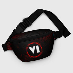 Поясная сумка Символ GTA 6 и краска вокруг на темном фоне, цвет: 3D-принт — фото 2