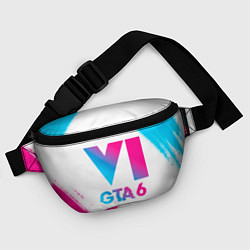 Поясная сумка GTA 6 neon gradient style, цвет: 3D-принт — фото 2