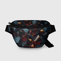Поясная сумка Темные абстрактные кубы, цвет: 3D-принт