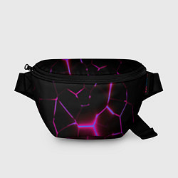 Поясная сумка Неоновые плиты, цвет: 3D-принт