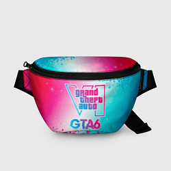 Поясная сумка GTA6 neon gradient style, цвет: 3D-принт