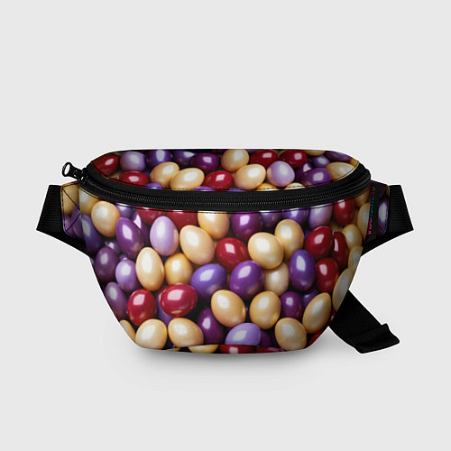 Поясная сумка Красные и фиолетовые пасхальные яйца / 3D-принт – фото 1
