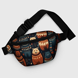 Поясная сумка Медведи индейцы, цвет: 3D-принт — фото 2