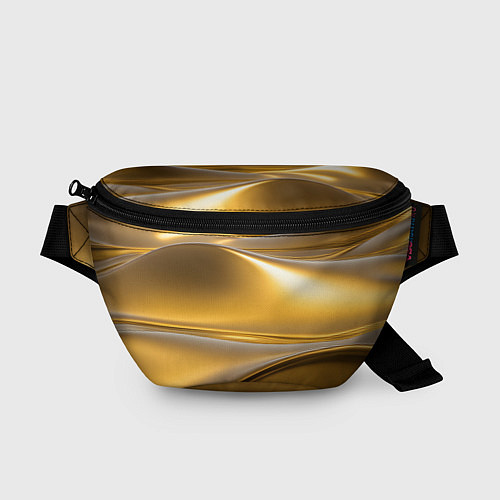 Поясная сумка Золотые волны металла / 3D-принт – фото 1