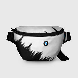 Поясная сумка BMW чёрные штрихи текстура, цвет: 3D-принт
