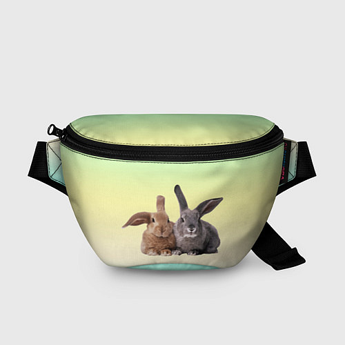 Поясная сумка Два пушистых кролика / 3D-принт – фото 1