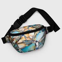 Поясная сумка Грани стеклянного камня, цвет: 3D-принт — фото 2