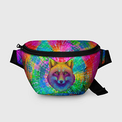 Поясная сумка Цветная лиса, цвет: 3D-принт