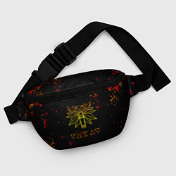 Поясная сумка Ведьмак огненное лого краски, цвет: 3D-принт — фото 2