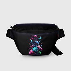Поясная сумка Цветы - нейросеть, цвет: 3D-принт