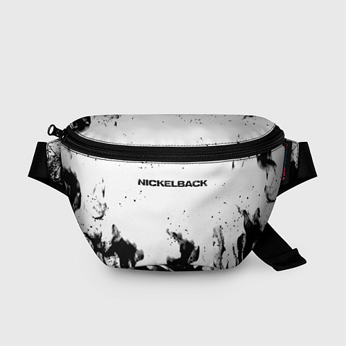 Поясная сумка Nickelback серый дым рок / 3D-принт – фото 1