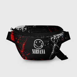 Поясная сумка Nirvana брызги красок, цвет: 3D-принт