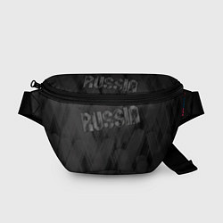 Поясная сумка Russia темно серая надпись, цвет: 3D-принт