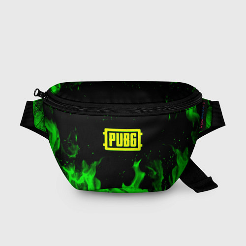 Поясная сумка PUBG кислотное лого огненный стиль / 3D-принт – фото 1