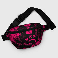 Поясная сумка Lil peep pink steel rap, цвет: 3D-принт — фото 2
