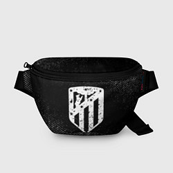Поясная сумка Atletico Madrid с потертостями на темном фоне, цвет: 3D-принт