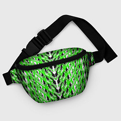 Поясная сумка Зелёная техно броня, цвет: 3D-принт — фото 2
