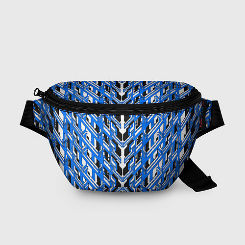 Поясная сумка Синяя техно броня / 3D-принт – фото 1