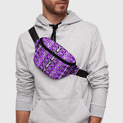 Поясная сумка Фиолетовая техно броня, цвет: 3D-принт — фото 2