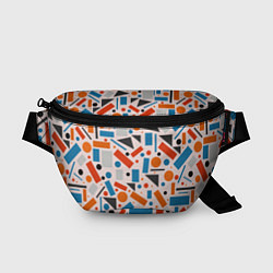 Поясная сумка Прямоугольники и круги, цвет: 3D-принт