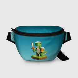 Поясная сумка Пивозаврик с кружкой пива - Майнкрафт, цвет: 3D-принт