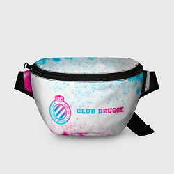 Поясная сумка Club Brugge neon gradient style по-горизонтали