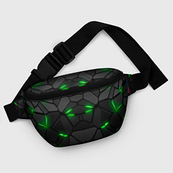Поясная сумка Броня в стиле киберпанка в виде плит, цвет: 3D-принт — фото 2