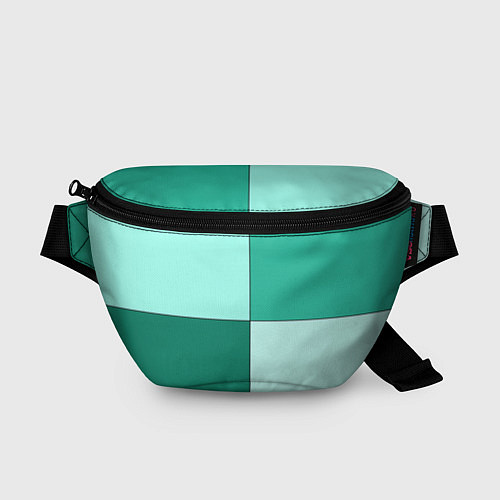 Поясная сумка Геометричный зелёный и мятный / 3D-принт – фото 1