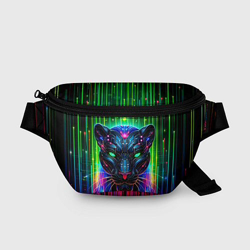 Поясная сумка Неоновая цифровая пантера / 3D-принт – фото 1