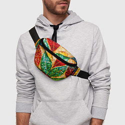 Поясная сумка Яркая мозаика с разноцветным абстрактным узором и, цвет: 3D-принт — фото 2