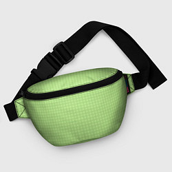 Поясная сумка Зелёный авокадо паттерн клетка, цвет: 3D-принт — фото 2