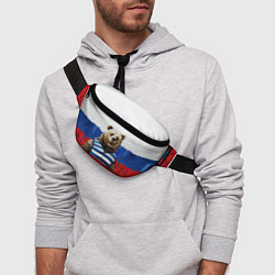 Поясная сумка Медведь и флаг России, цвет: 3D-принт — фото 2
