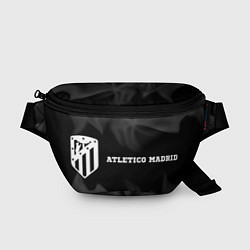 Поясная сумка Atletico Madrid sport на темном фоне по-горизонтал, цвет: 3D-принт