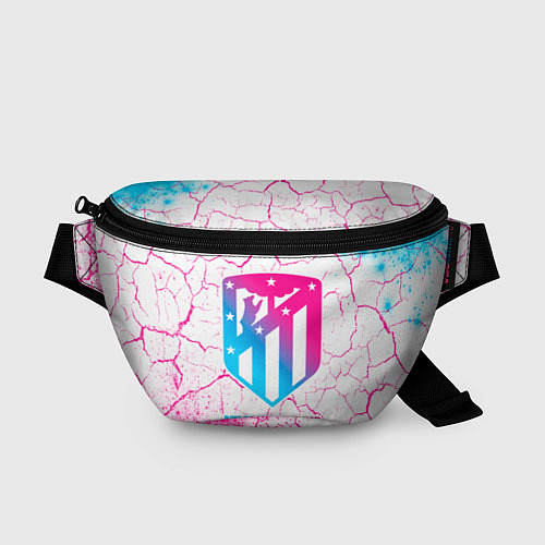 Поясная сумка Atletico Madrid neon gradient style / 3D-принт – фото 1