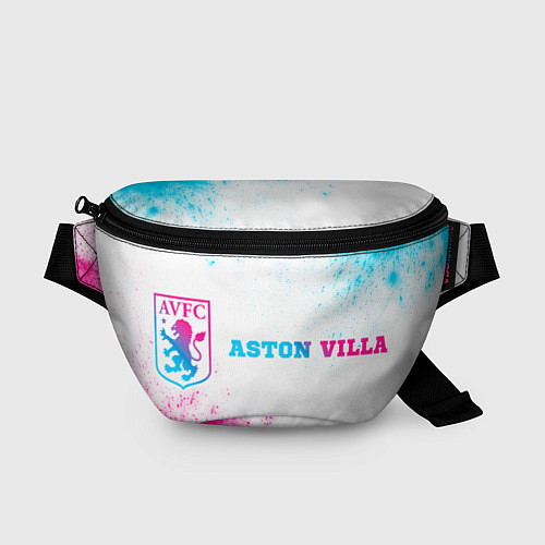 Поясная сумка Aston Villa neon gradient style по-горизонтали / 3D-принт – фото 1