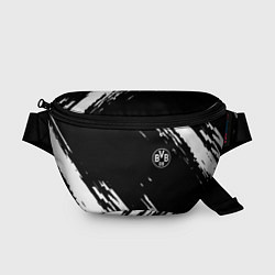 Поясная сумка Borussia краски белые на чёрном, цвет: 3D-принт