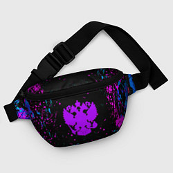 Поясная сумка Герб в стиле киберпанк краски, цвет: 3D-принт — фото 2