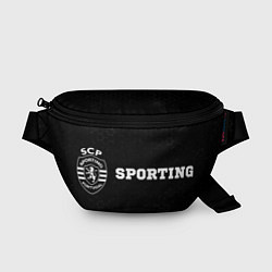 Поясная сумка Sporting sport на темном фоне по-горизонтали, цвет: 3D-принт