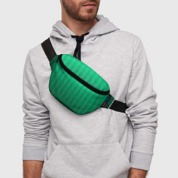 Поясная сумка Зелёный абстрактный градиент, цвет: 3D-принт — фото 2