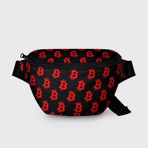 Поясная сумка Bitcoin red logo money / 3D-принт – фото 1